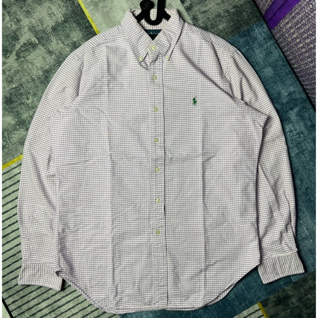 KEMEJA PANJANG KOTAK POLO RL PURPLE SECOND