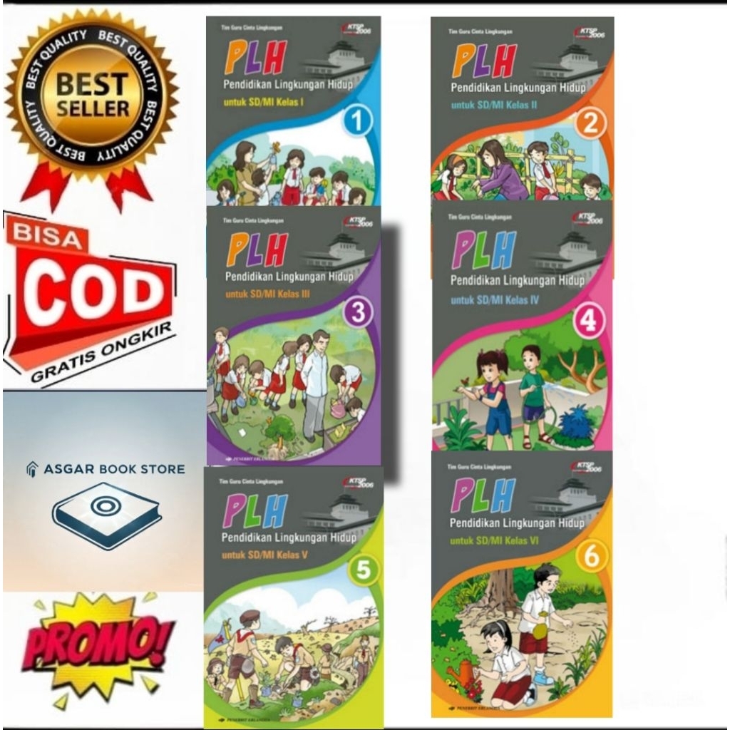 BUKU PLH PENDIDIKAN LINGKUNGAN HIDUP SD KELAS 1 2 3 4 5 6 ERLANGGA