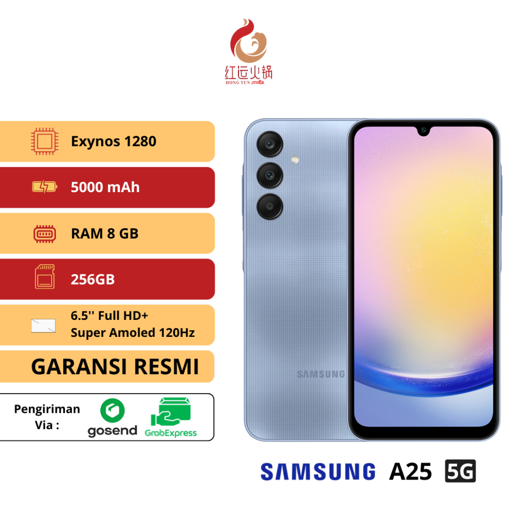 Samsung Galaxy A25 5G 8/128GB | 8/256GB 6.5 Inch bergaransi - 8/128gb, Hitam
