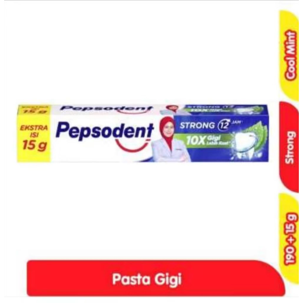 Pepsodent Strong 190Gr (1 PCS) Tanpa Dus