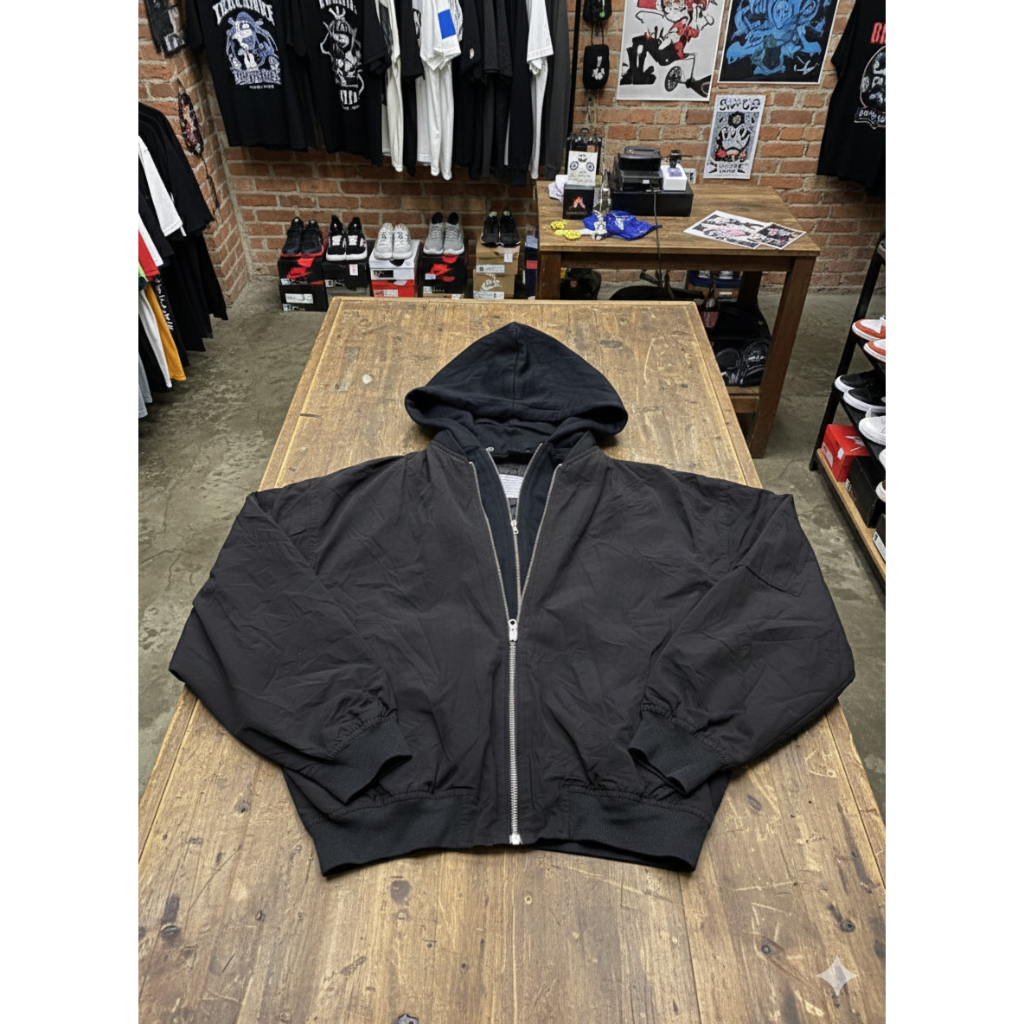 ASNOFIT BOMBER HOODIE BOXY JACKET
