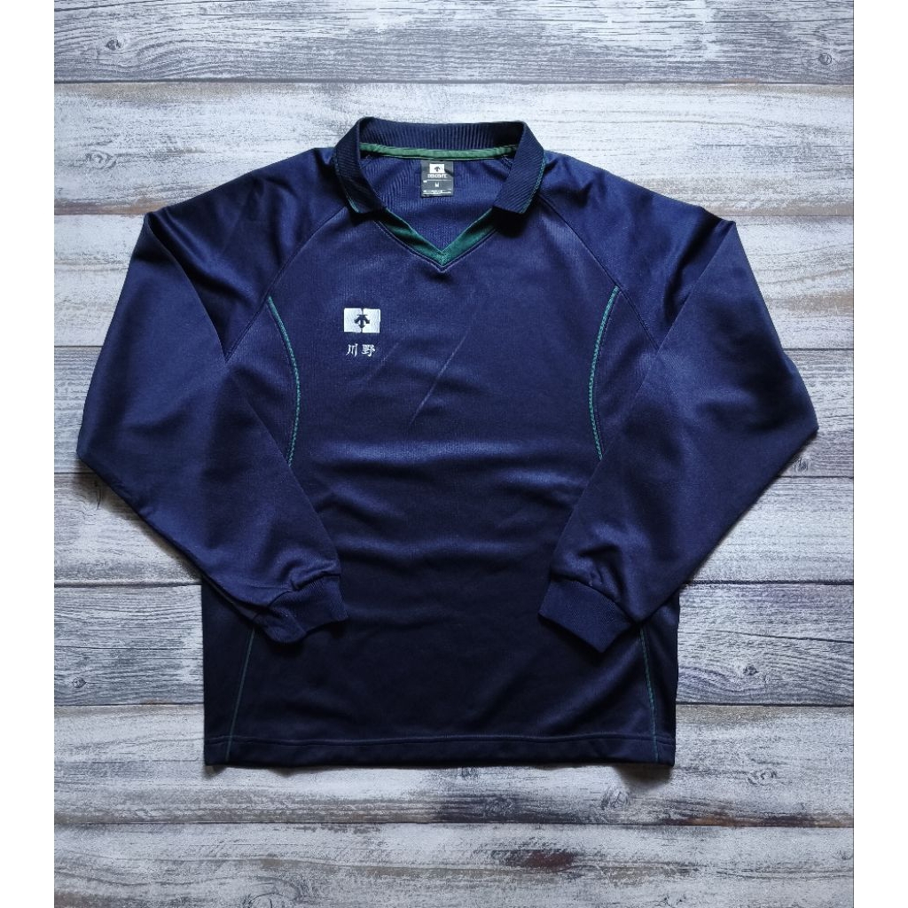 Jaket descente training top motoran hangout unisex navy branded