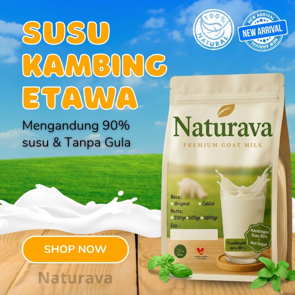 Susu Kambing Etawa Murni Asli Tanpa Gula 90% Susu Kambing 1 kg Menguatkan Tulang Mengatasi TBC Asma 