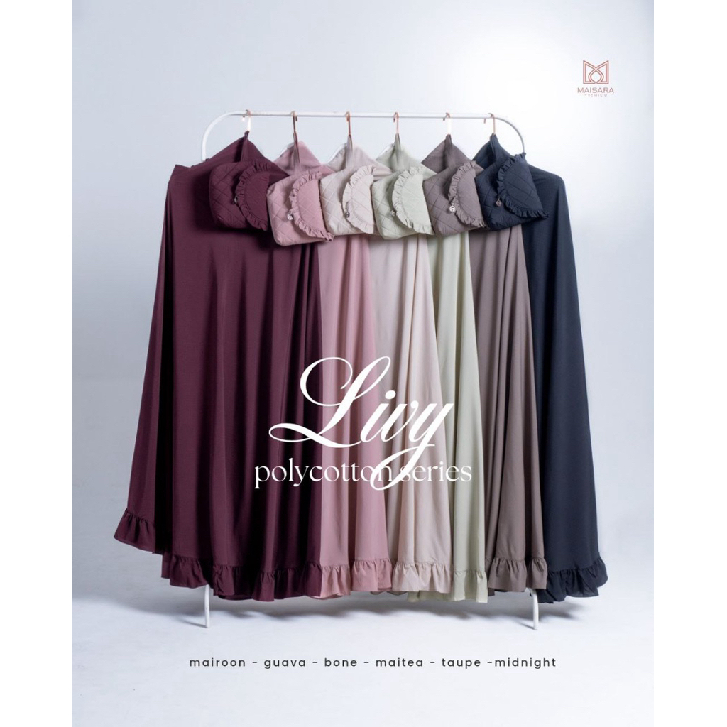 Mukena Livy by Maisara mukena travel mukena premium mukena maisara mukena polycotton mukena adem