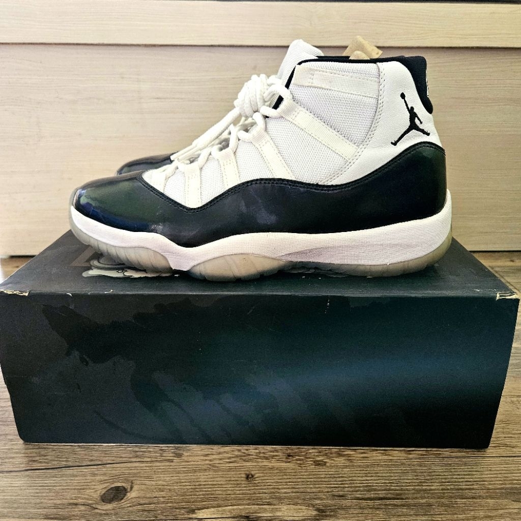PRELOVED sepatu basket pria AIR JORDAN 11 CONCORD #45 100% ORIGINAL size 12 US 46 EUR 30 cm