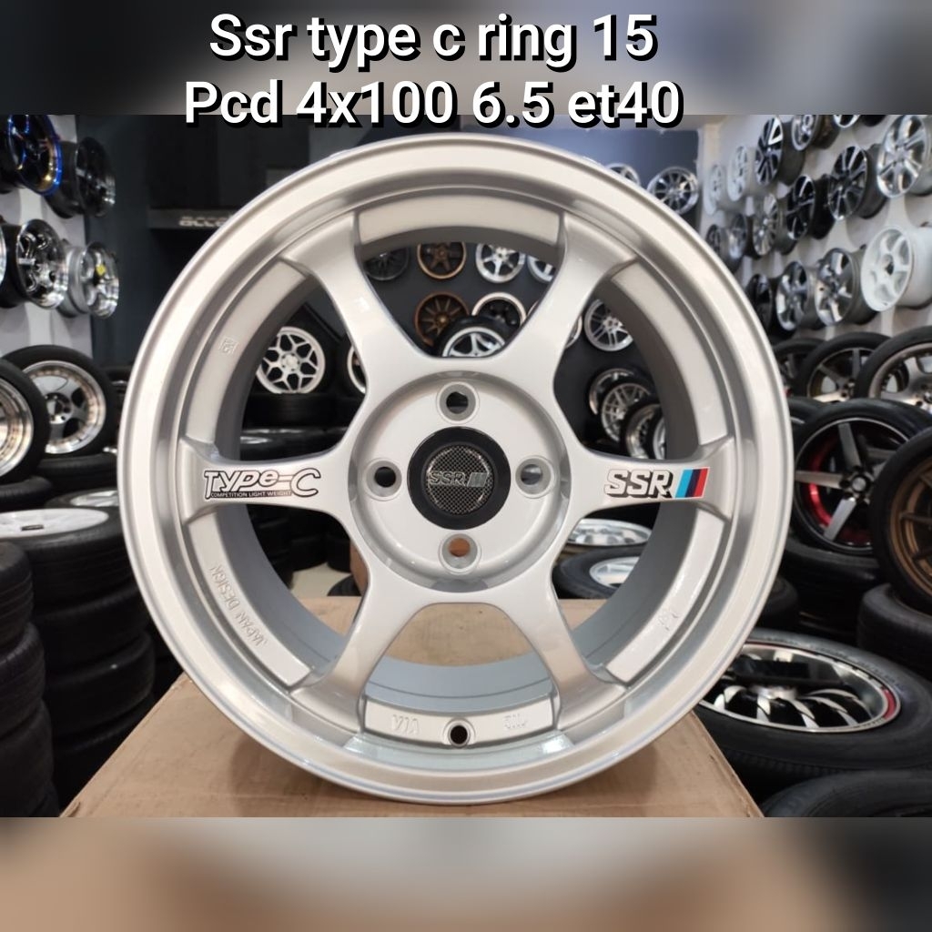 velg baru ssr type c ring 15 pcd 4x 100