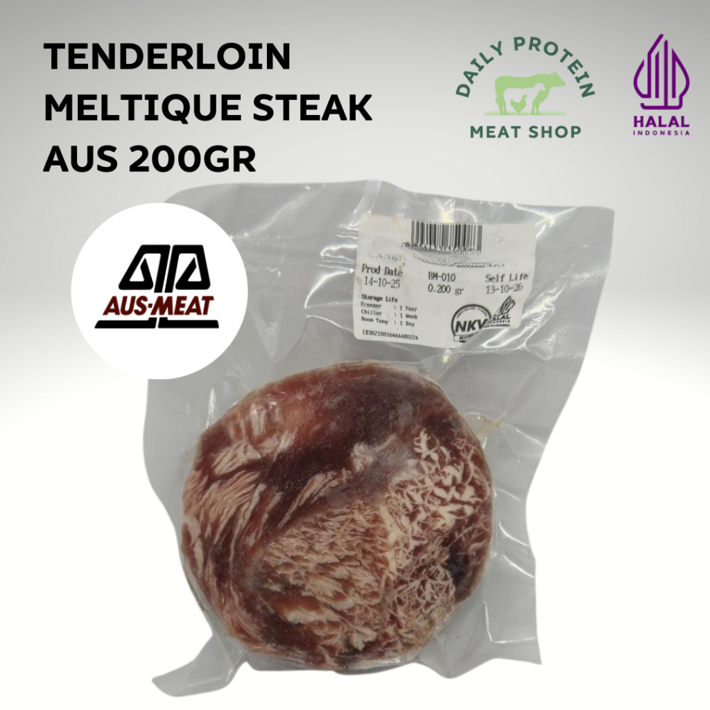 [PREMIUM] AUS Tenderloin Meltique Steak 200gr / Daging Steak Tenderloin Australia Halal