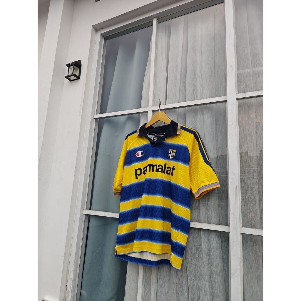 Jersey original parma 1999/00 size M fit L nameset hernan crespo
