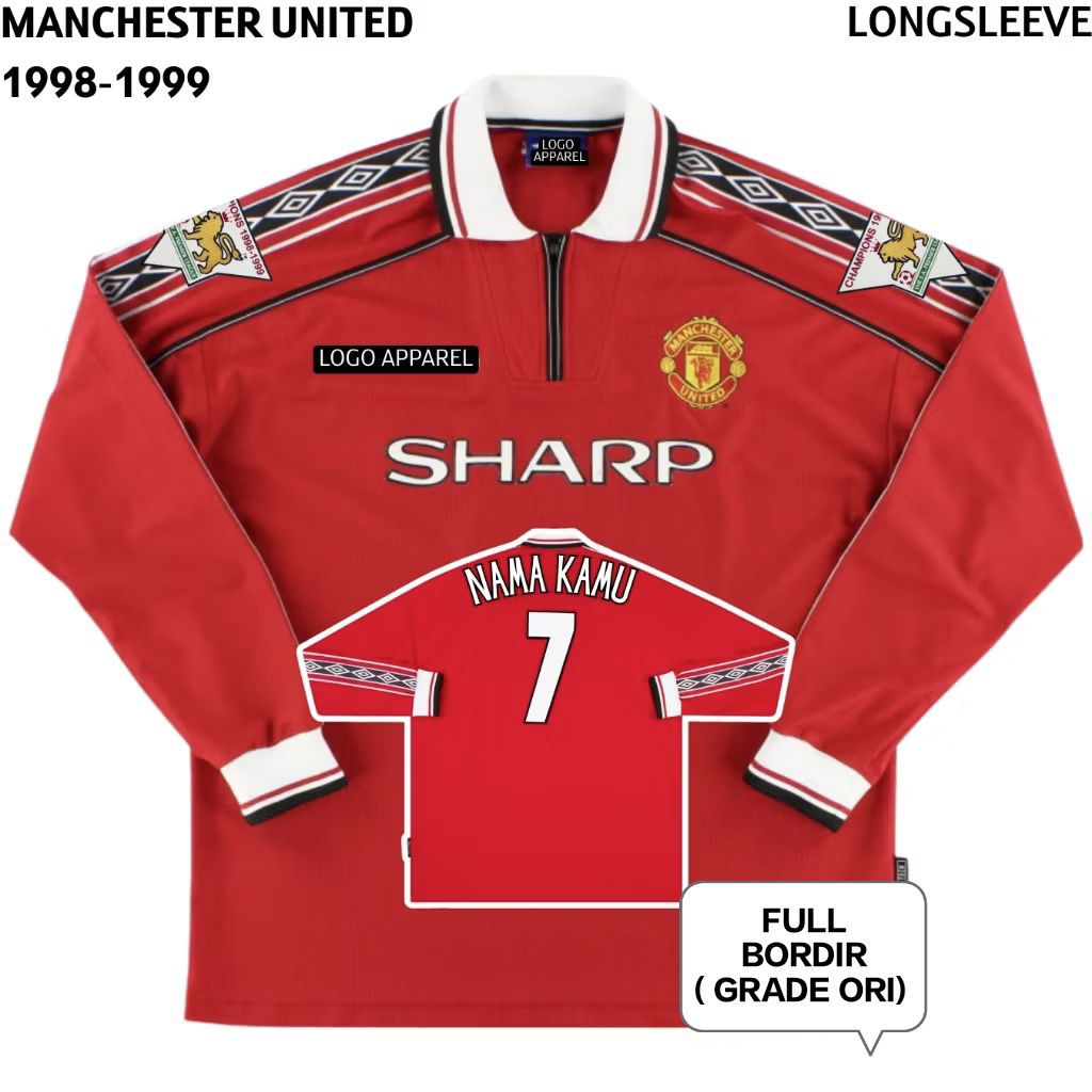 JERSEY RETRO MANCHESTER UNITED 1998 GRADE ORI