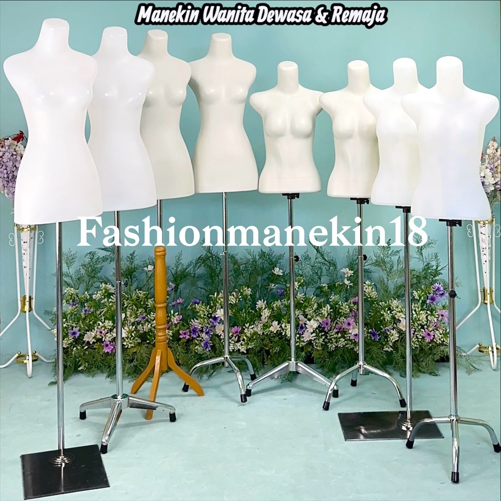 MANEKIN WANITA DEWASA SETENGAH BADAN + PATUNG BAJU WANITA + MANEKIN DEWASA DAN REMAJA + DISPLAY DRES