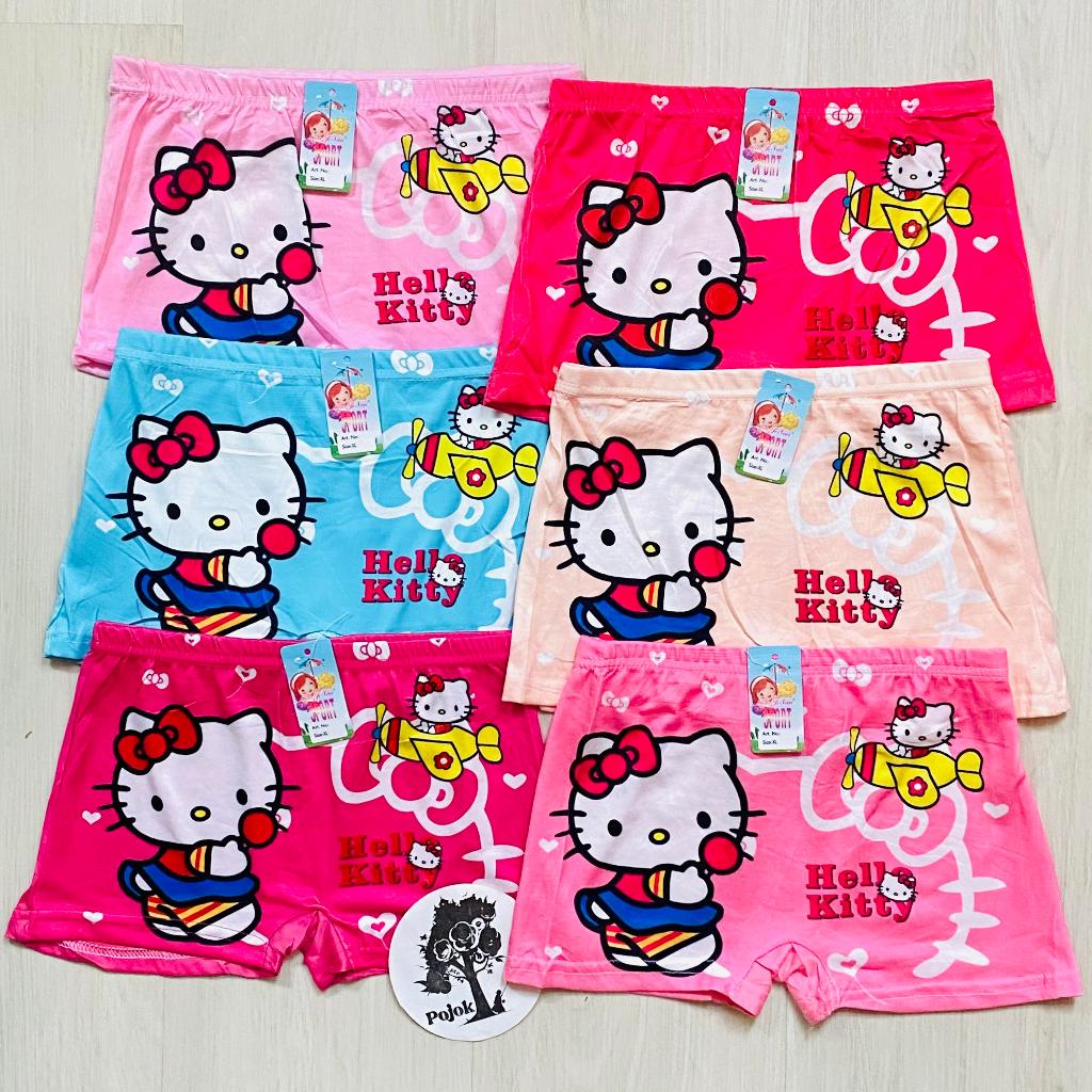 (6pc) CD short anak cewek GUOJISAN Celana dalam anak cewek impor karakter  boneka Boxer Motif