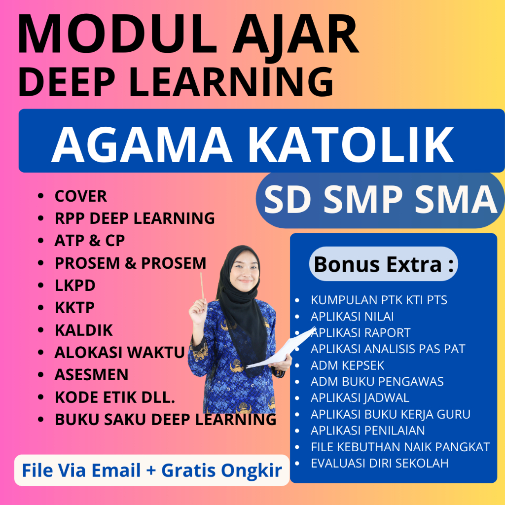 Modul Ajar Deep learning AGAMA KATOLIK SD SMP SMA - RPP/Perangkat Ajar Deep Learning Siap Pakai