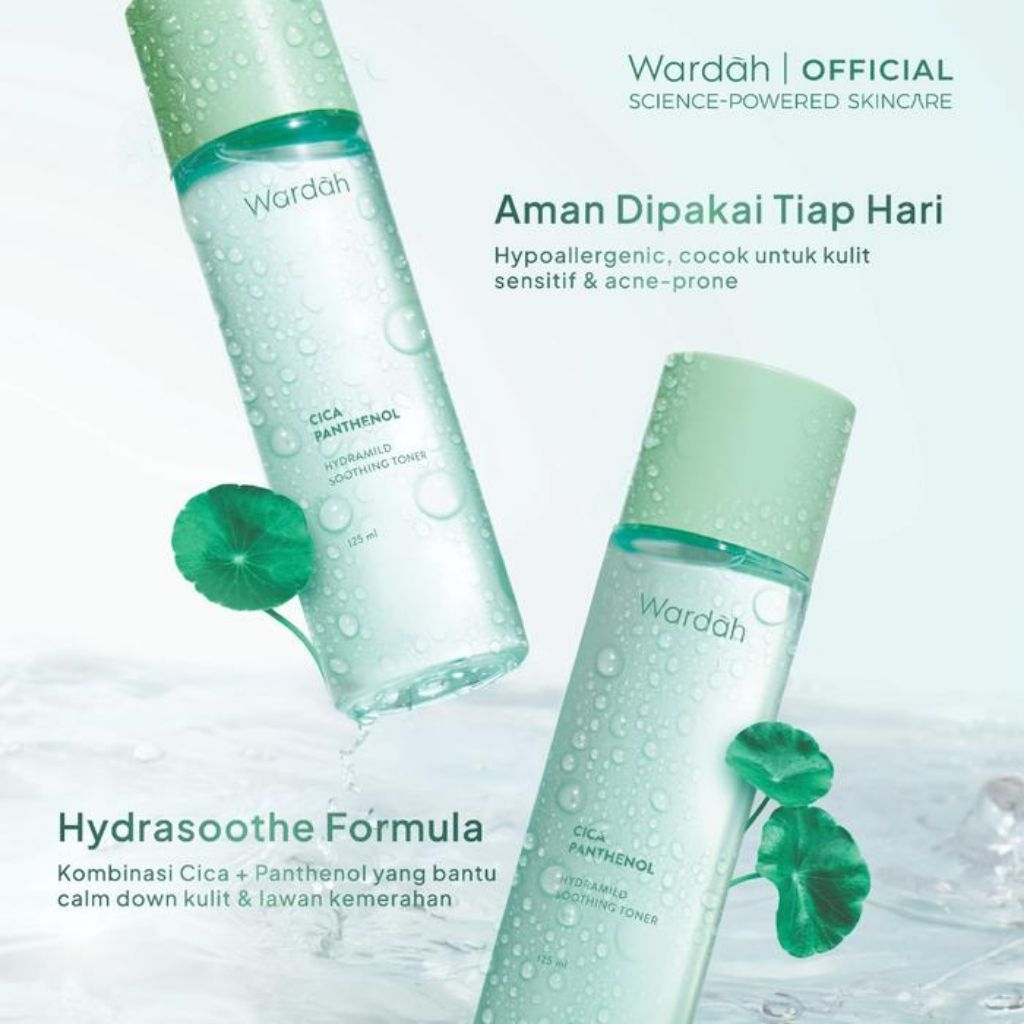 Wardah Toner Essence Nature Daily Aloe Hydramild 125ml - 100ml 5in1 Wardah Cica Panthenol Hydramild 