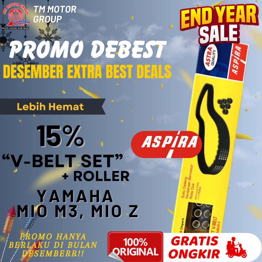 V-BELT SET YAMAHA MIO M3, MIO Z ORIGINAL ASPIRA