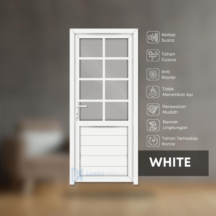 Pintu UPVC Kaca Regal + Panel LXP 9