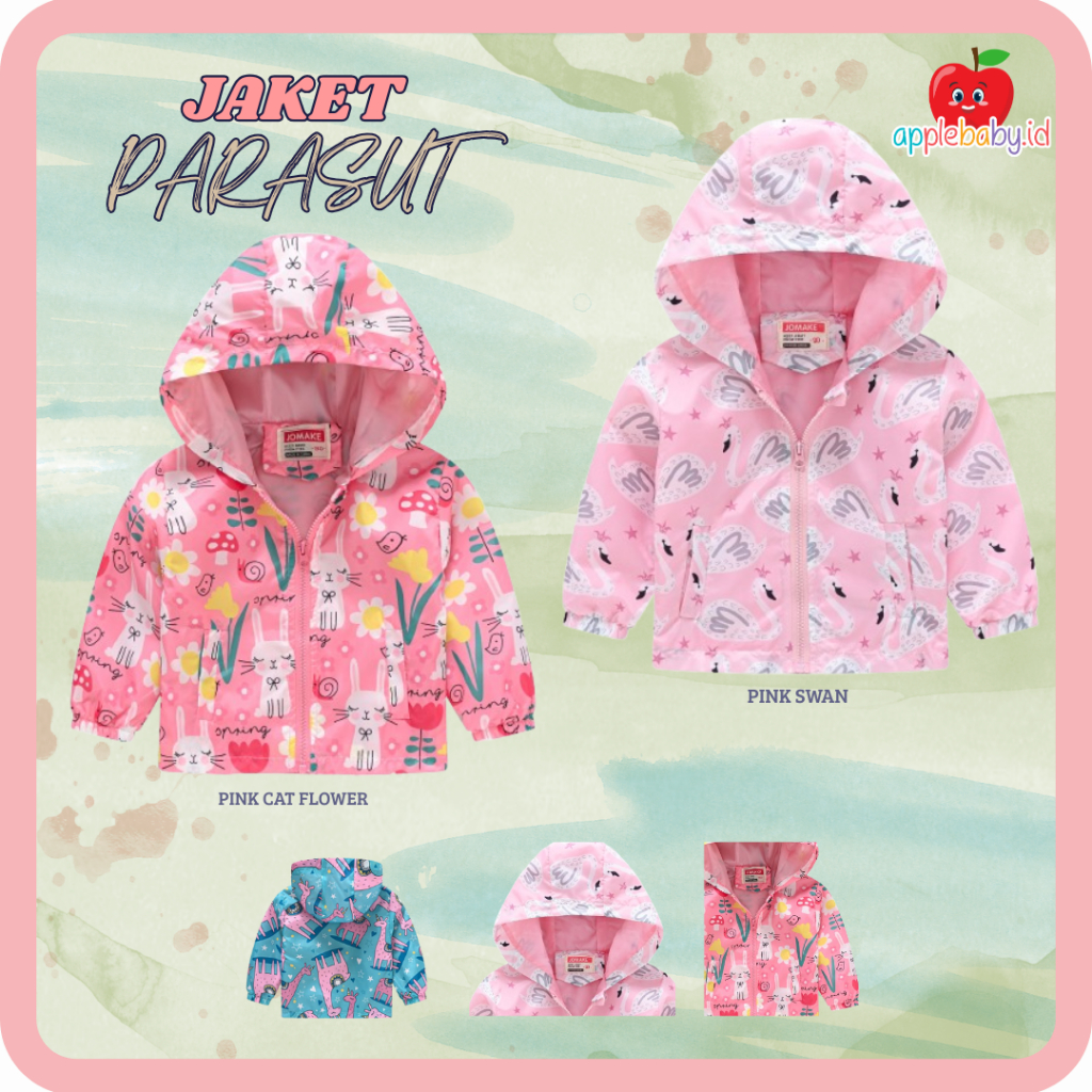 Jaket Parasut Anak Cewek Jaket Anak Unicorn Jaket Lol Jaket Little Ponny Jaket Anak Anti Air Jaket K