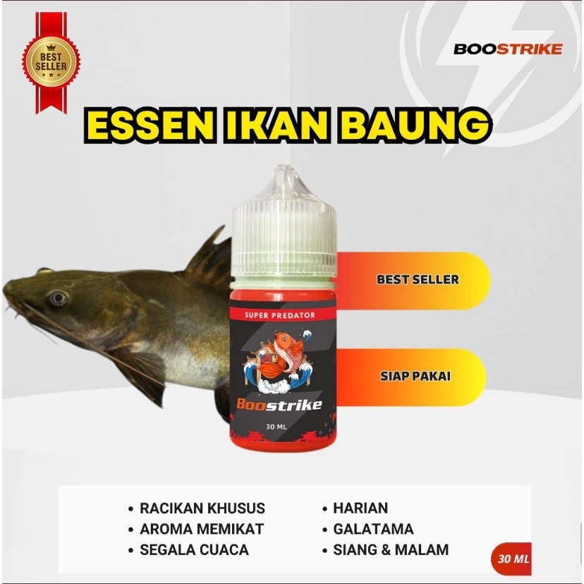 Essen Oplosan Umpan Mancing Ikan Baung Paling Jitu 30ml | Essen Boostrike Super Predator