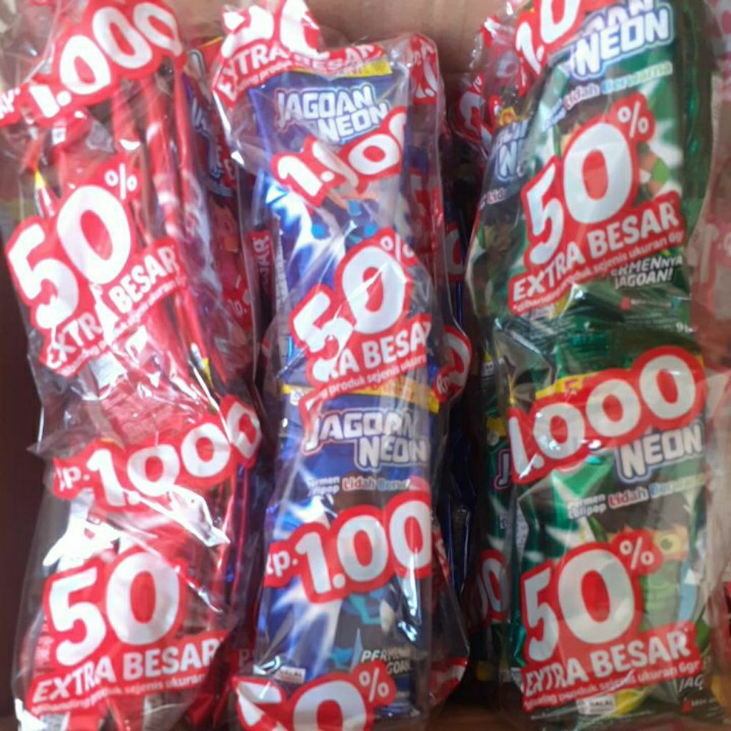 PERMEN JAGOAN NEON renceng isi 30pcs