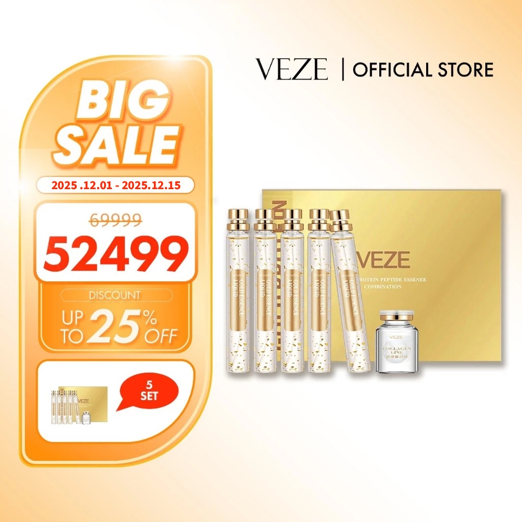 [BPOM] - VEZE Gold Protein Line Peptide Tanam Benang Tanpa Jarum Serum Perawatan Kecantikan Gold VZ-