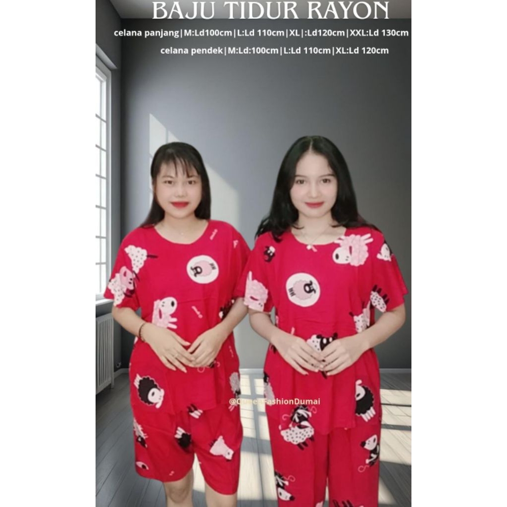 Baju tidur rayon motif DOMBA