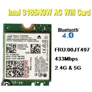 Dual Band Wireless AC 3160 3165 NGFF Intel 3160NGW 3165NGW 802.11ac Wifi BT 4.0
