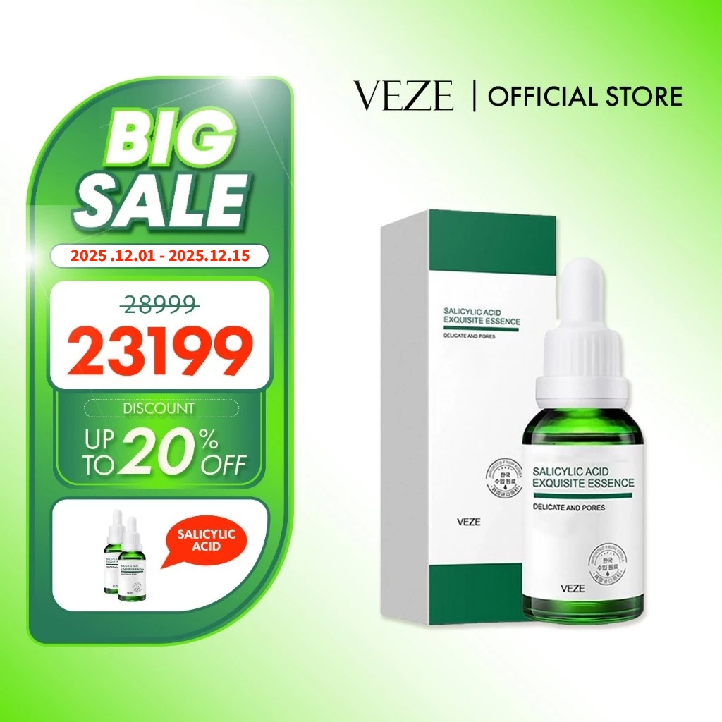 [BPOM]- VEZE Serum Wajah Salicylic Acid Exquisite Essence Memperbaiki Kulit Kasar dan Kering 30ml