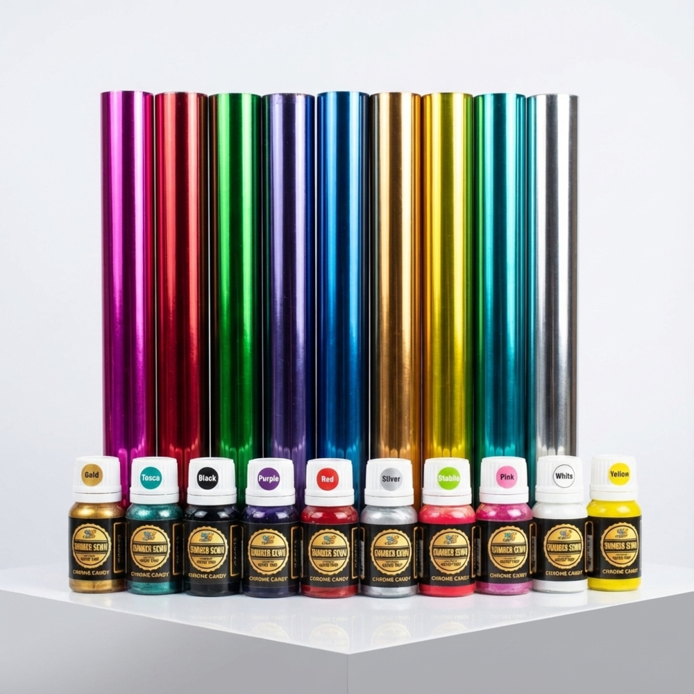 VitaShop Cat Chrome Candy Glitter Velg Body Motor Mobil Candy Paint Oles