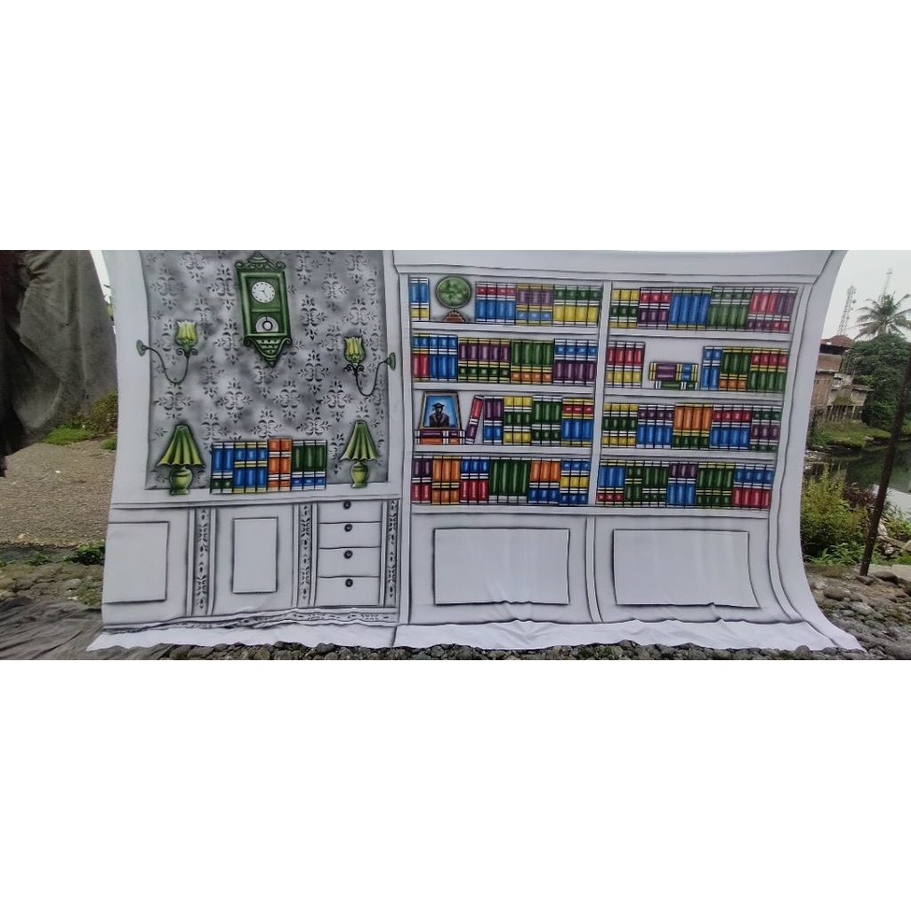 BACKGROUND WISUDA PUTIH READY REAL PICT