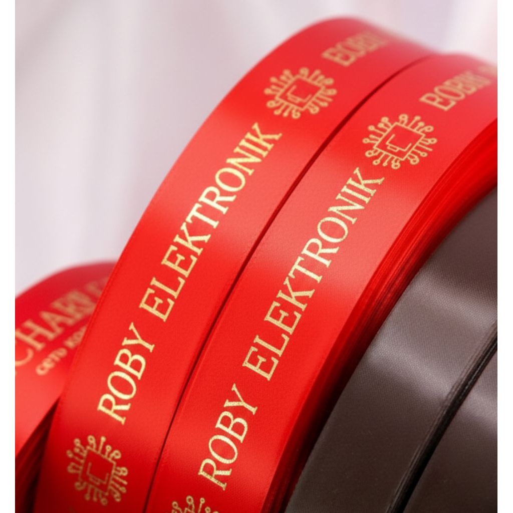 Custom Pita sablon/Pita satin sablon/Pita hampers/pita peresmian