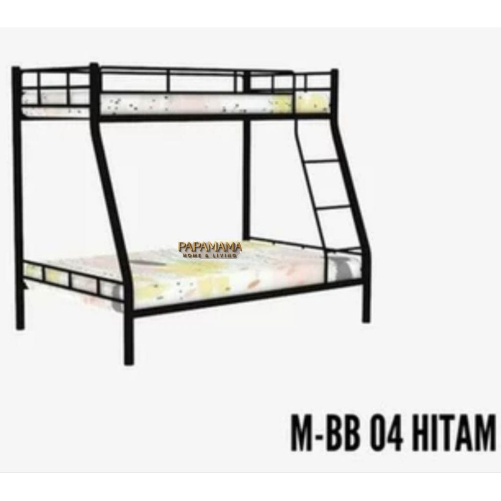 Ranjang Susun - Ranjang Besi Tingkat MBB04 - Rangka Besi Tilam Tingkat uk120x200 - Medan Expo