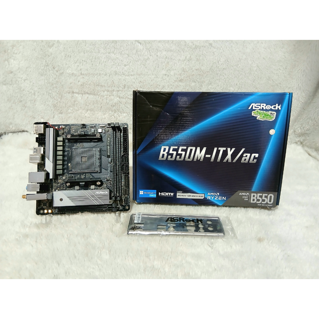 Motherboard ASRock B550M-ITX/ac AM4 Mini-ITX – WiFi Ready Normal Siap Pakai