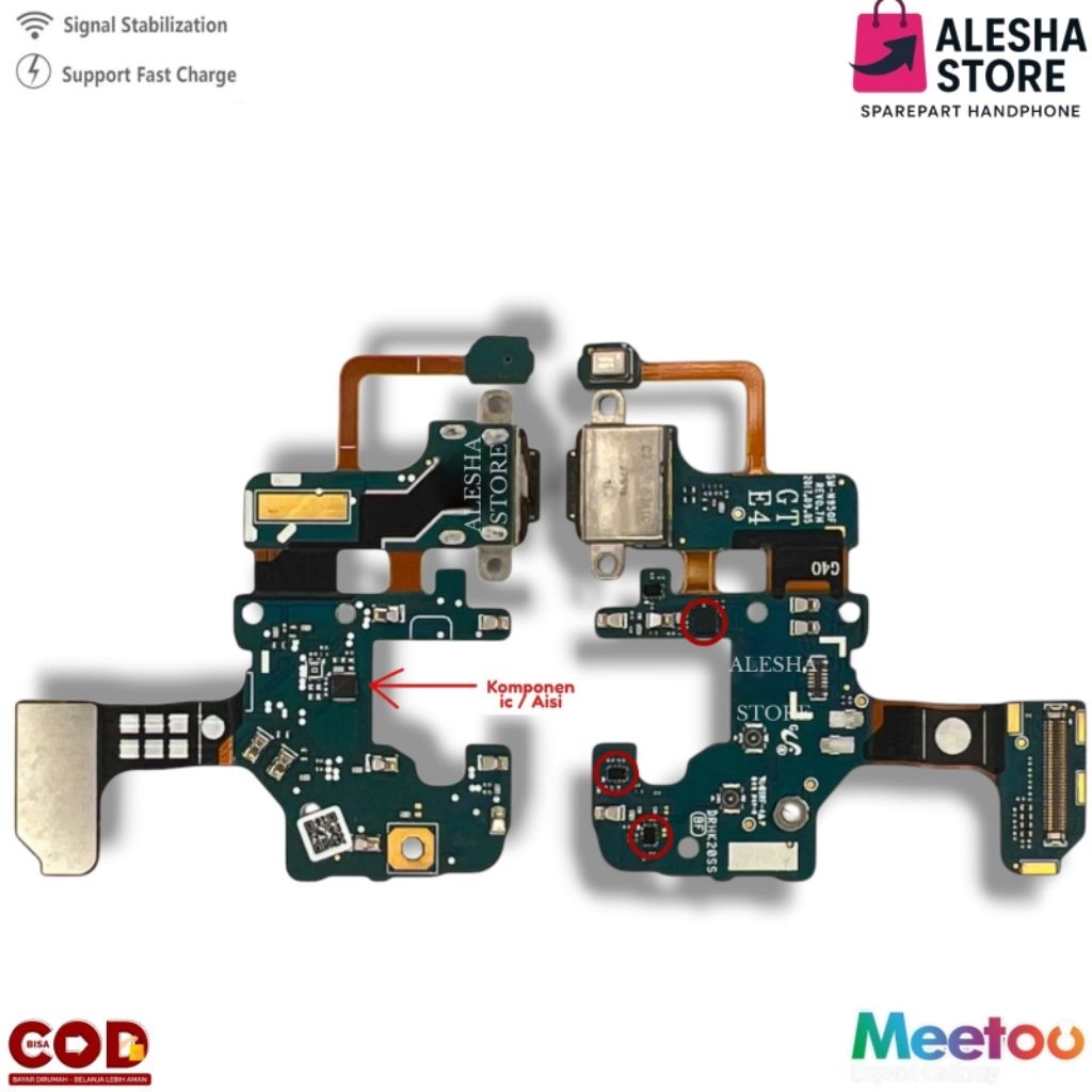 Flexibel Charger + ic FOR SAMSUNG N950 NOTE 8 ORIGINAL 1:1 + MIC + CON H/F Full Komponen Aisi -  Con