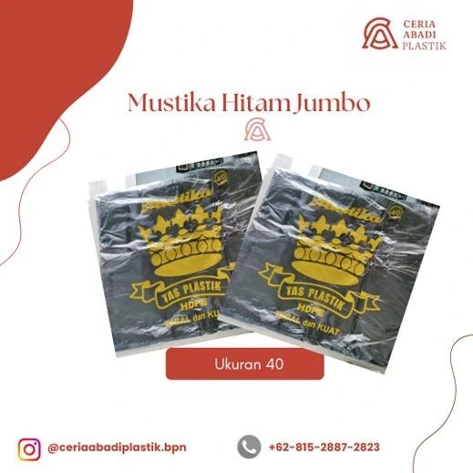 KANTONG KRESEK HITAM MUSTIKA UKURAN 40