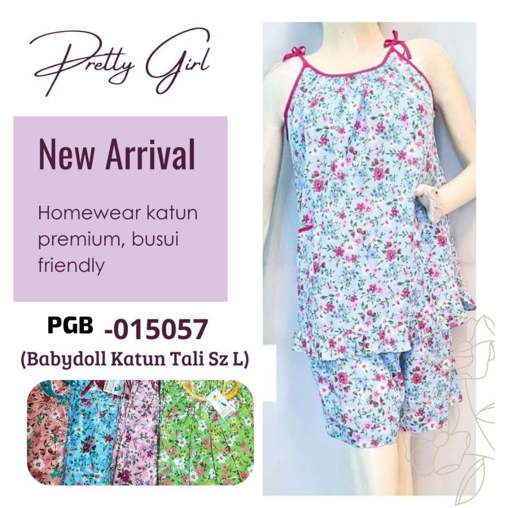 MOMMEKIDS - Babydoll Katun Kutung Tali Sz L Pretty Girl