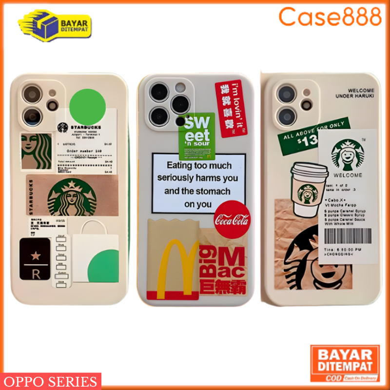 Case Oppo A5s A5 2020 A7 A9 2020 A11k A12 A15 A15S A16 A16S A54 A74 F9 Casing Softcase Hype Starbuck