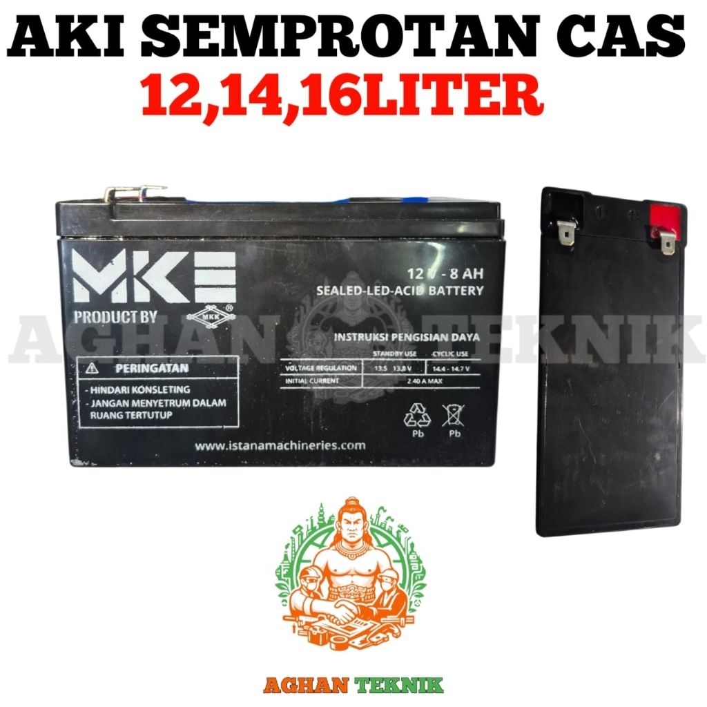 aki semprotan cas untuk spayer 12,14,16 liter