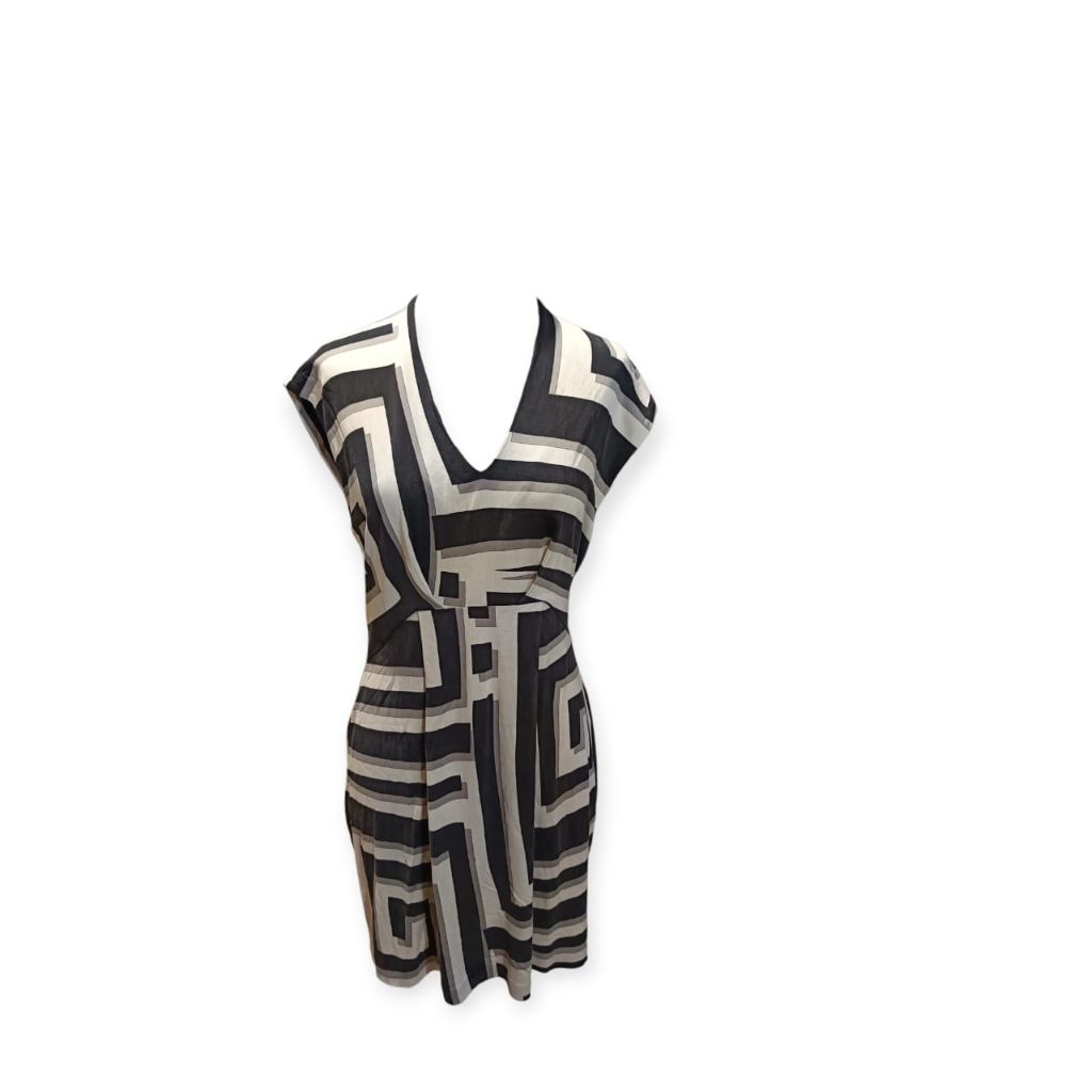 Diane Von Furstenberg Black & White Giometric Dress