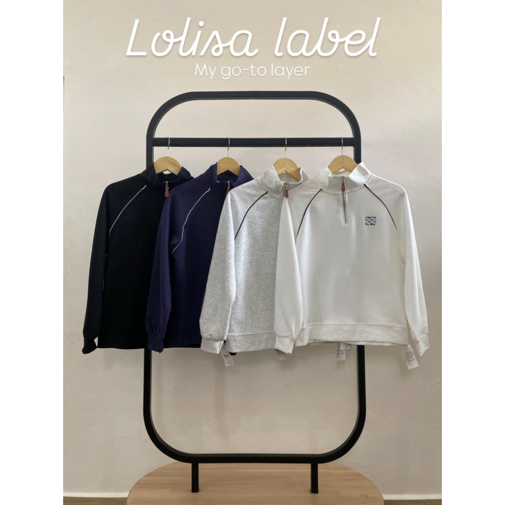 kaos zipper lengan panjang by lolisa