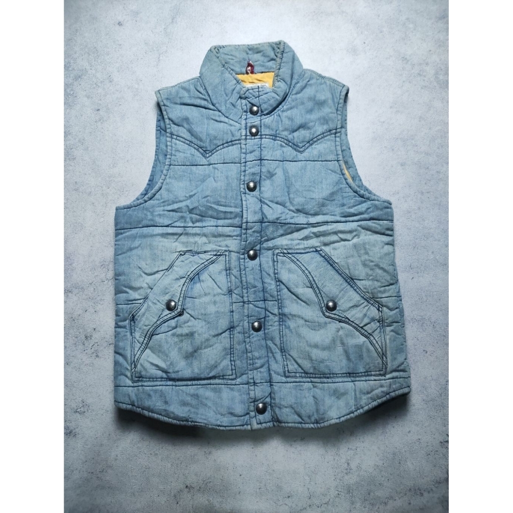 Jungle Storm Camping Wear Vintage Denim Vest