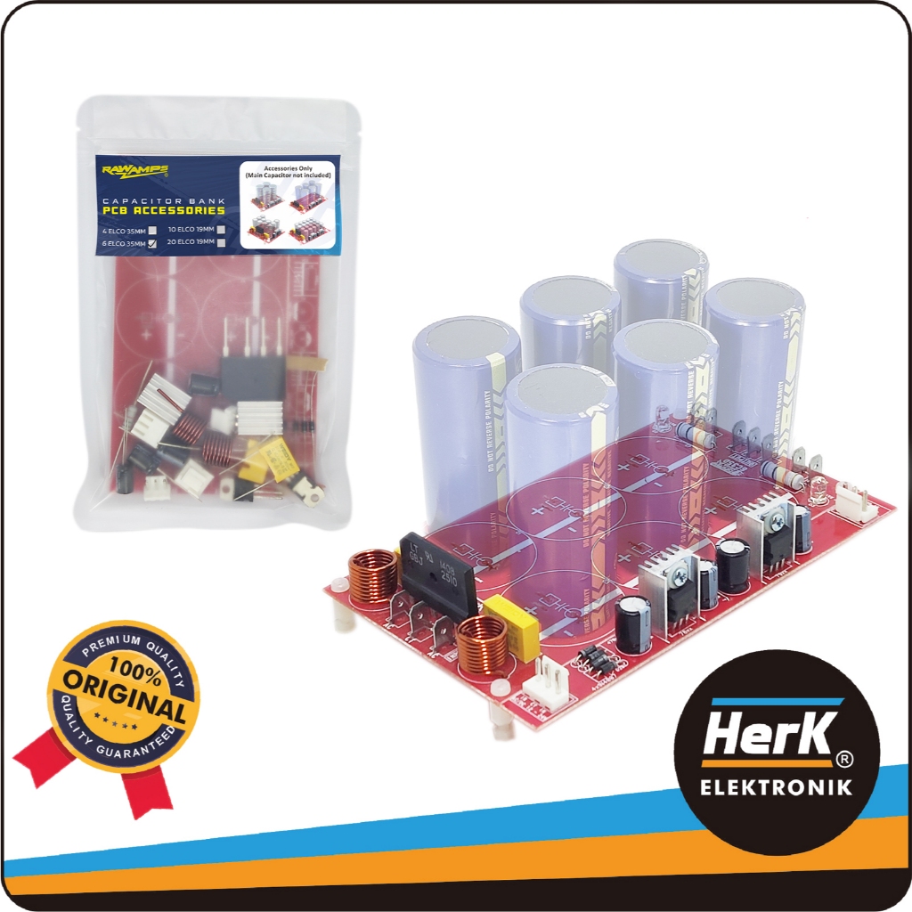 PAKET Elco Elko Kapasitor Capacitor Bank 6 Elco 35mm RAWAMPS