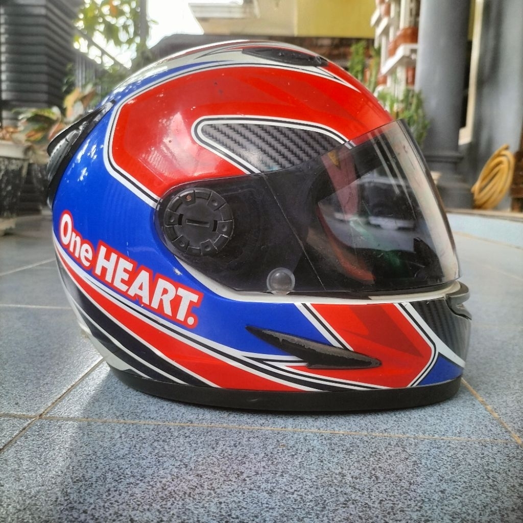 Helm Honda HRC Cargloss Original AHM Helmet Full Face Vintage Jadul