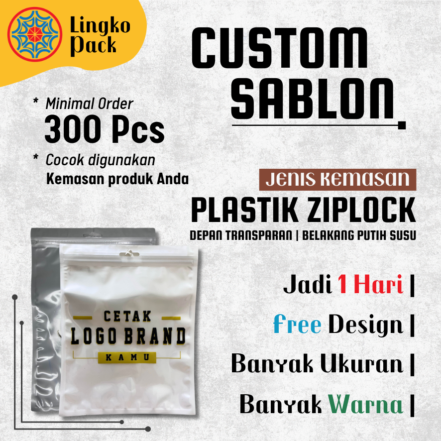 (CUSTOM SABLON) PLASTIK ZIPLOCK PLASTIK KLIP PLASTIK KEMASAN ZIPLOCK | PLASTIK KLIP AKSESORIS MASKER