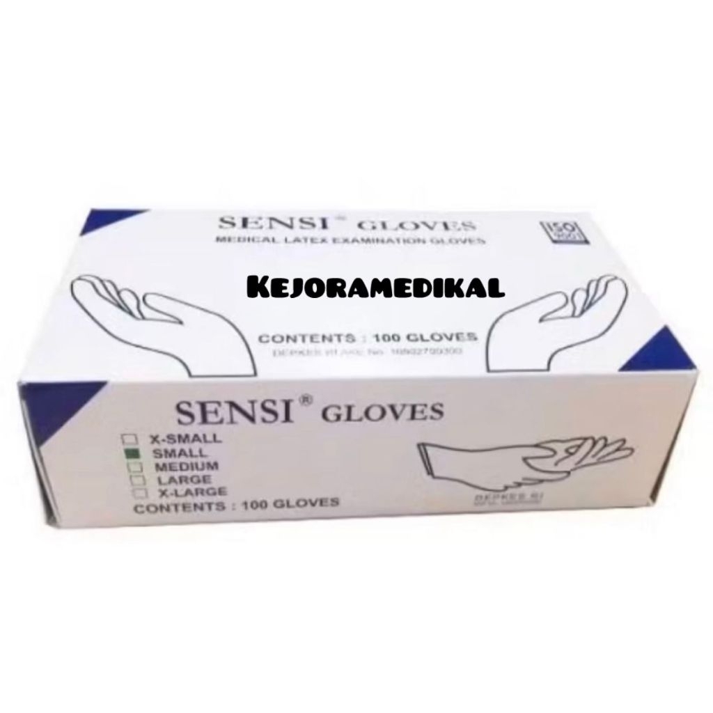 SARUNG TANGAN SENSI  GLOVES ISI 100 PCS / LATEX SENSI / SENSI GLOVES / SARUNG TANGAN