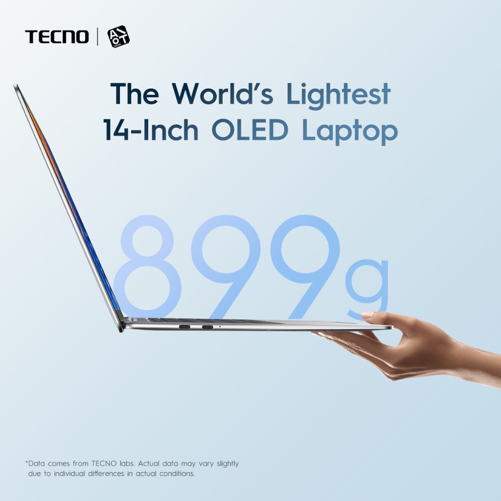 [NEW] TECNO MEGABOOK S14 Intel Core Ultra 5 125H - 16GB+1TB, 50Wh Battery + 65W GaN Fast Charge, 14 Inch 2.8K OLED - Gambar 4