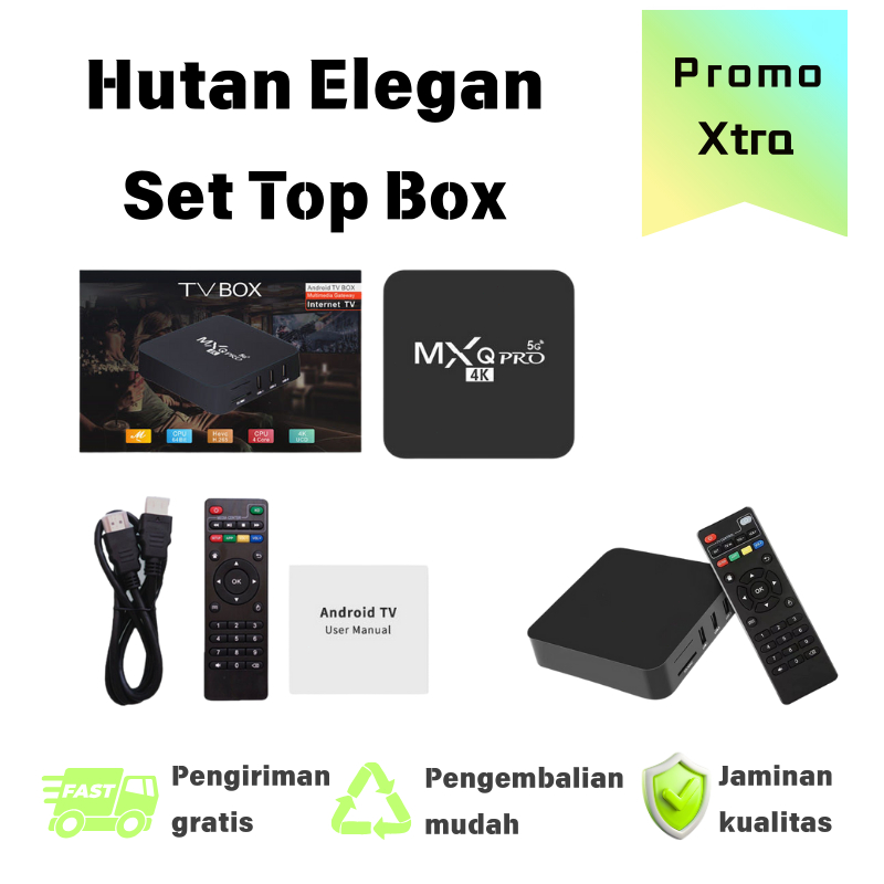 MXQ Pro 4K 5G Android 11 TV Box, 16GB + 256GB, Full Root Unlock, Ultra HD Digital TV Set-Top Box