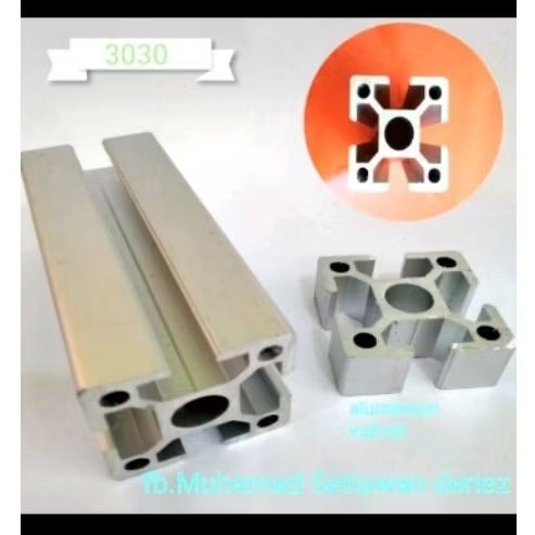 Aluminium profile T-slot 3030 per 6 meter/ Batang