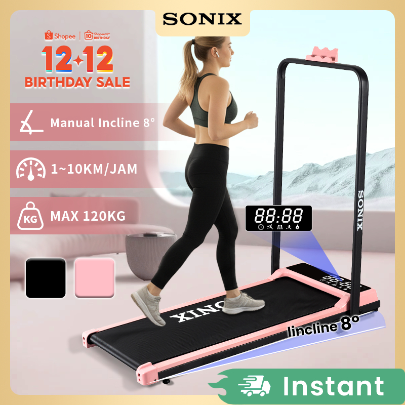 Sonix Lite Treadmill Incline 8 Derajat Listrik Walking Pad Running Termurah Dilipat Treadmill Portab