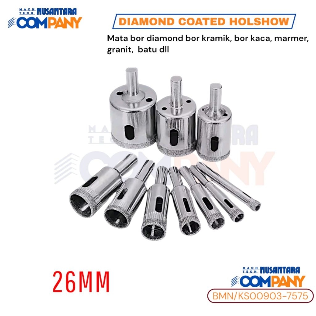 KS00903 Mata bor kaca keramik granit 26mm mata bor intan 26mm