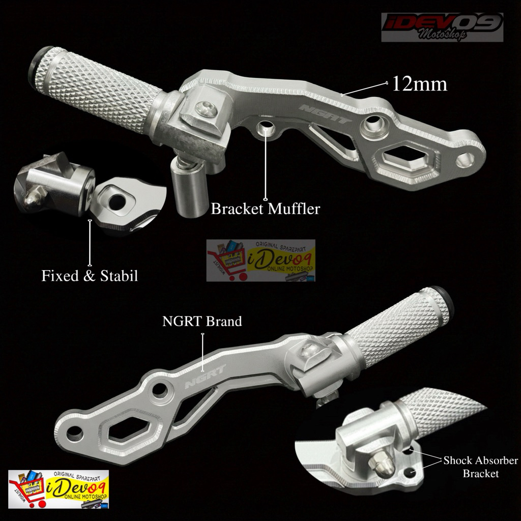 Pijakan Injakan Breket Step Boncengan Belakang Lipat Underbone Satria Fu Raider Fi Passenger Footres