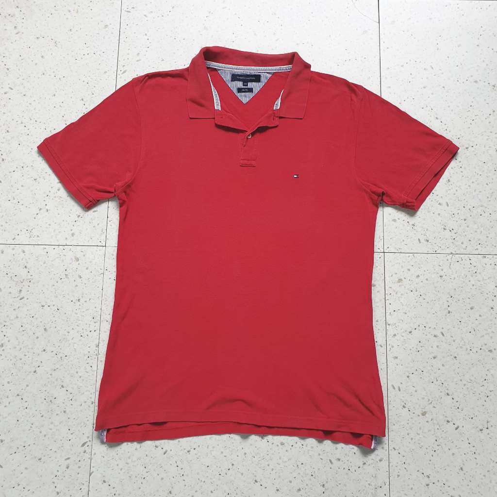 Baju Kaos Polo Tommy H / Size XXL - LD 58 cm / Bekas - Second - Preloved